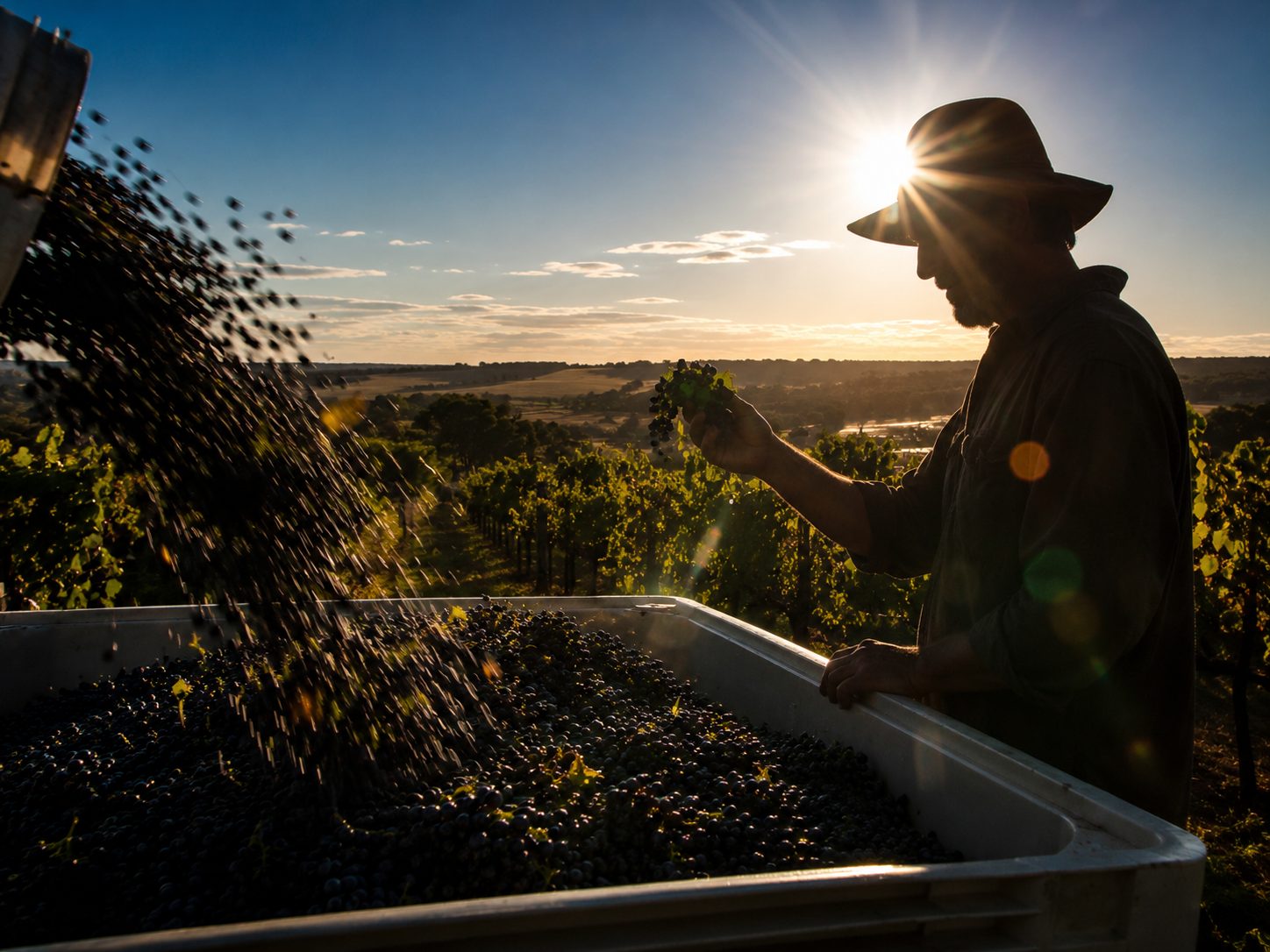 Inspecting fruit at harvest